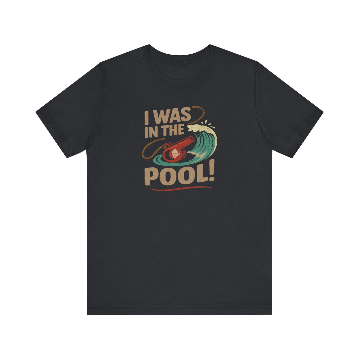 I Was in the Pool! — George Costanza Shrinkage Retro Tee (Dark)