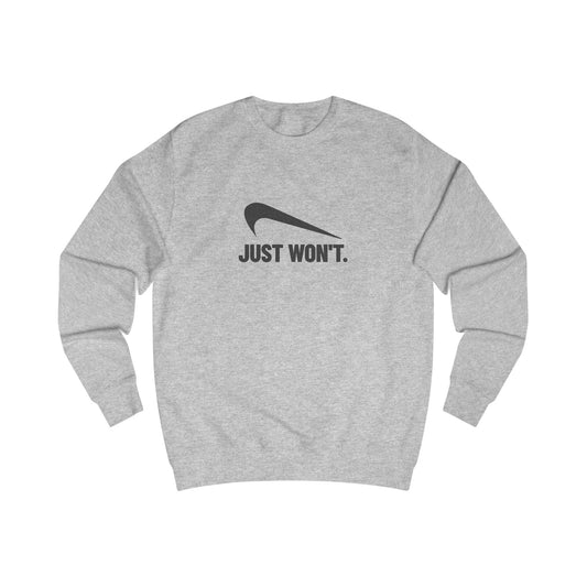 Just Wonβt Athletic Parody β Retro Workout Sweatshirt (Light)