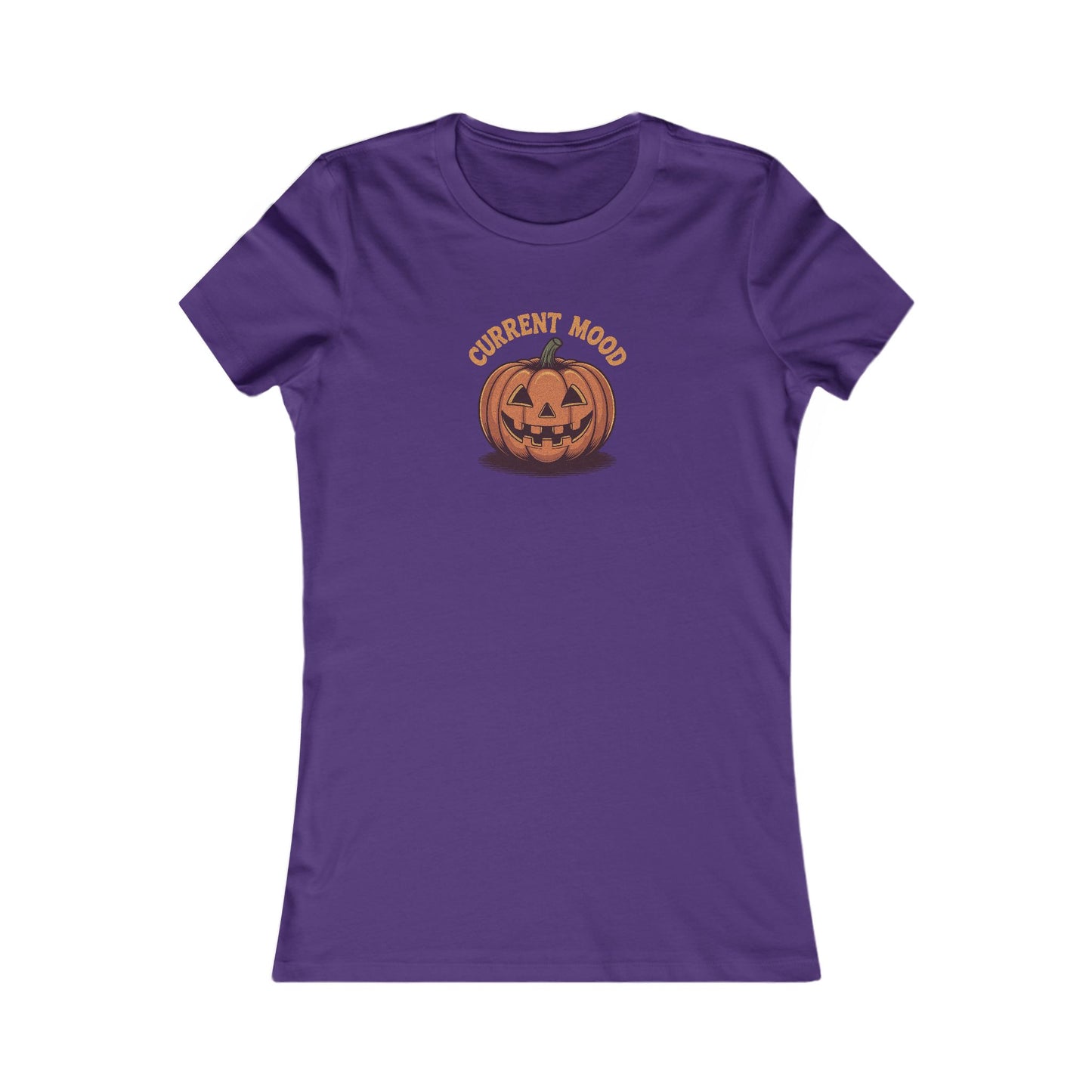 Current Mood (Vintage Jack) — Retro Halloween Women's Tee (Dark)