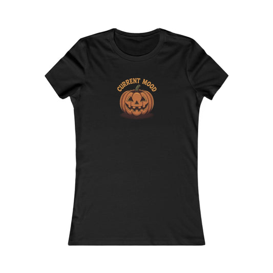 Current Mood (Vintage Jack) — Retro Halloween Women's Tee (Dark)
