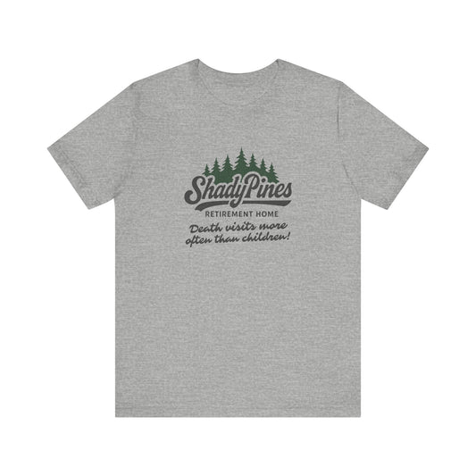 Shady Pines (Death Visits More Often Than Children) — Retro Tee (Light)