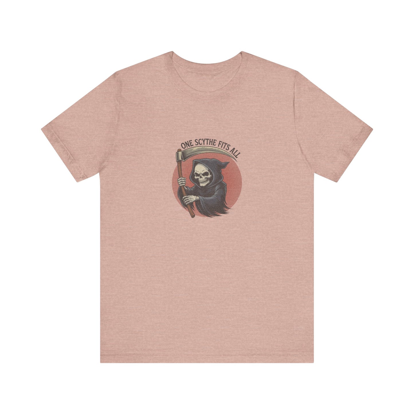 One Scythe Fits All — Grim Reaper Retro Tee (Light)