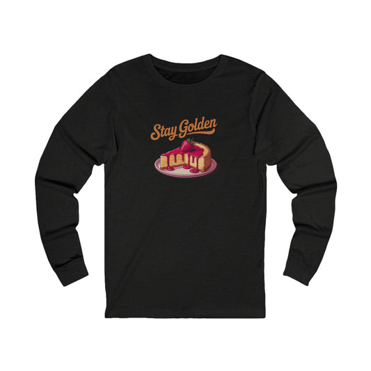 Stay Golden — Retro Cheesecake Graphic Long Sleeve (Dark)