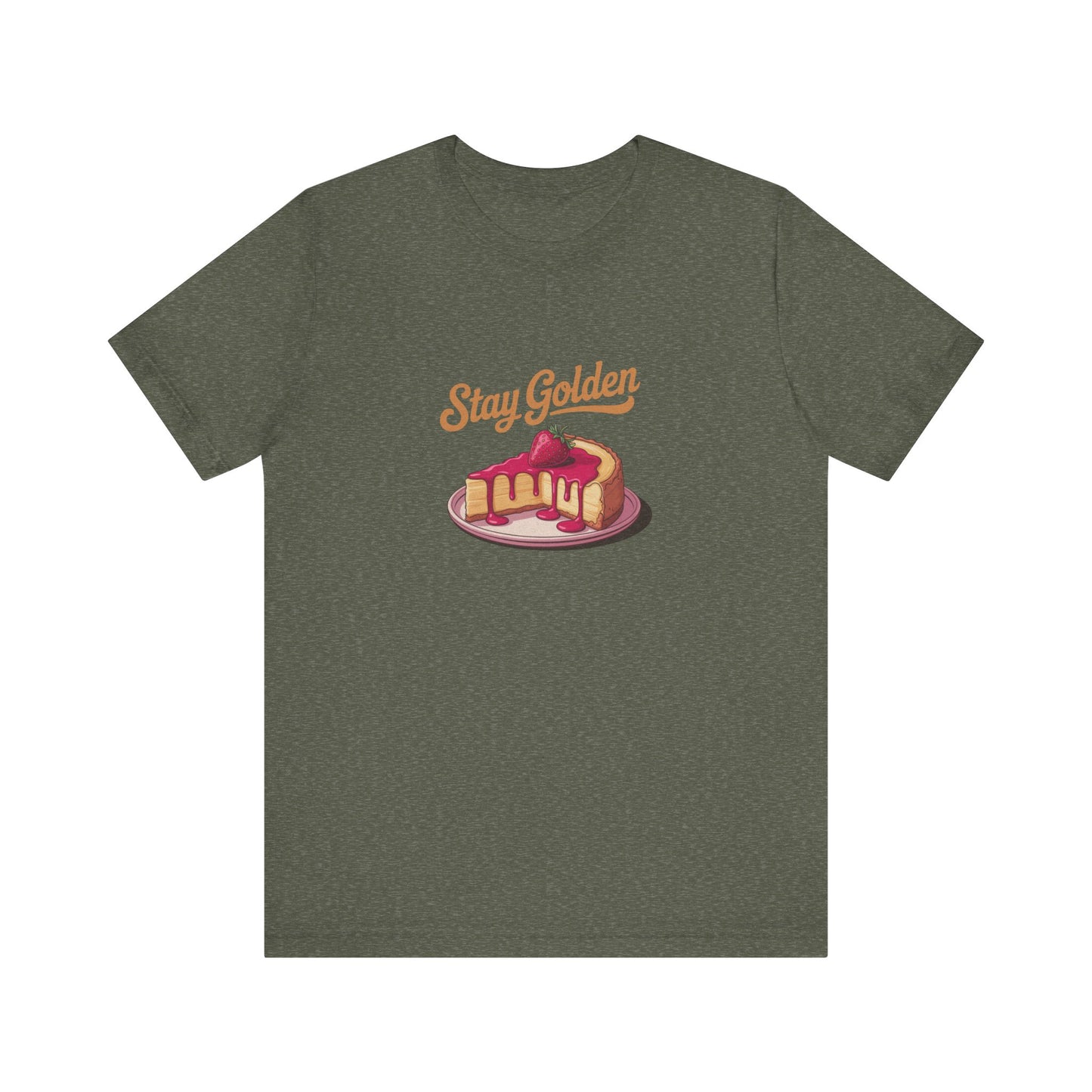 Stay Golden — Retro Cheesecake Graphic Tee (Dark)
