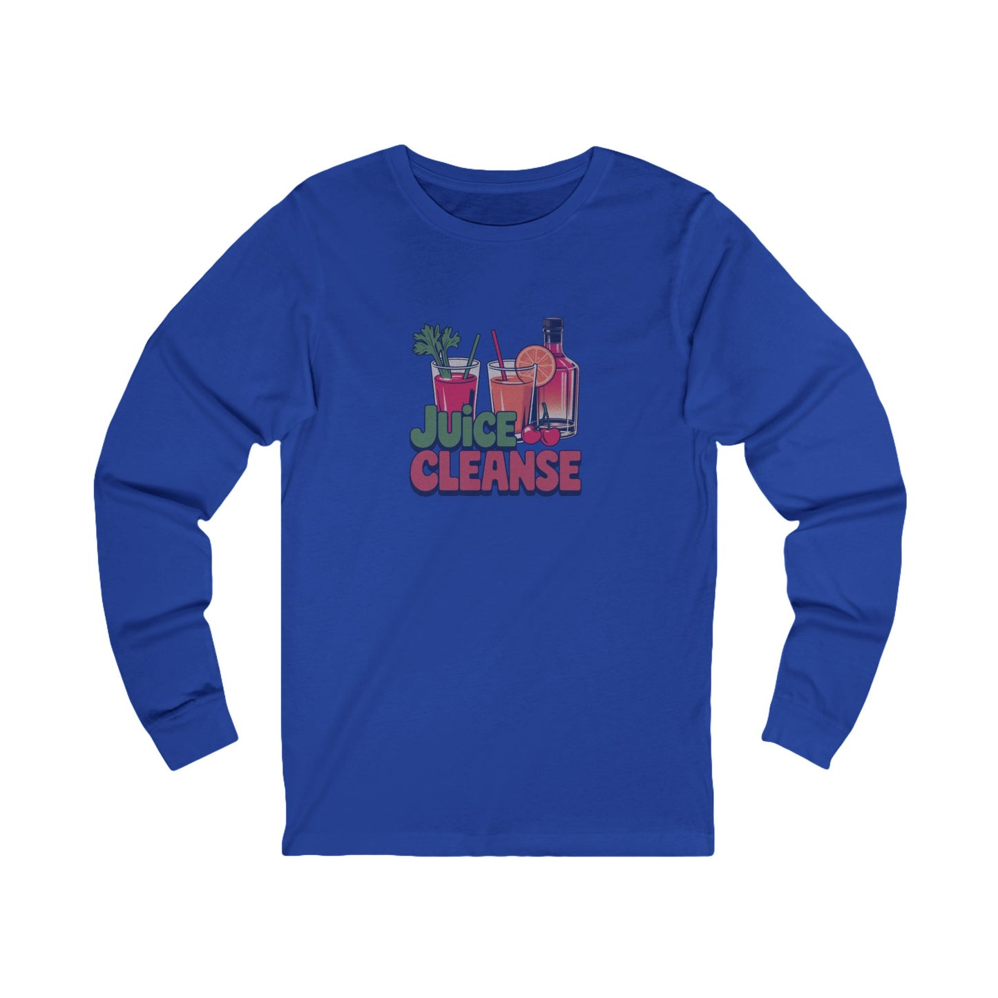 Juice Cleanse Liquid Diet — Boozy Brunch Retro Long Sleeve (Dark)