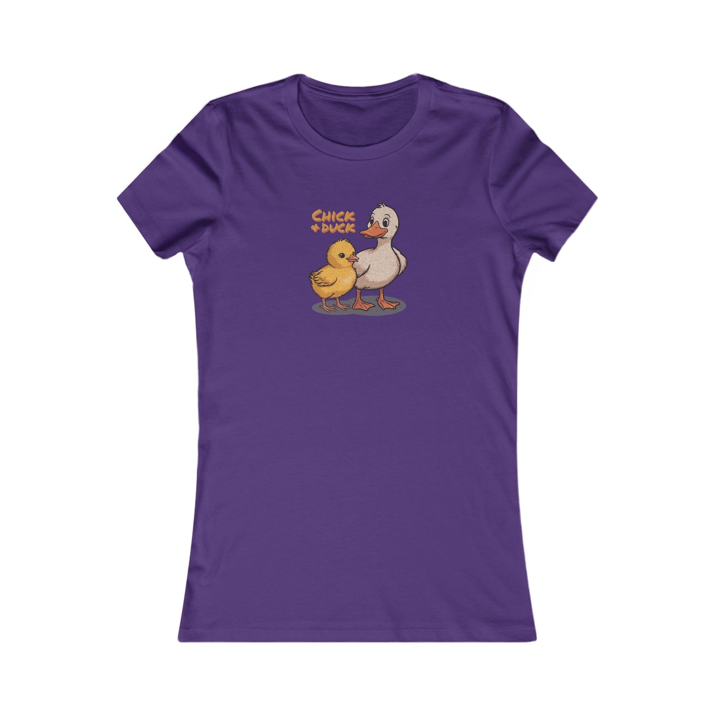 The Chick and the Duck — Friends Retro Women's Tee (Dark)
