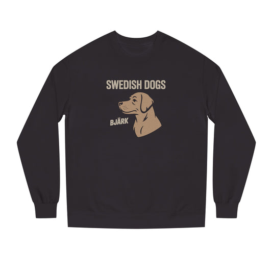 His Bjärk Is Worse Than His Bite – Minimalist Dog Pun Retro Sweatshirt (Light)