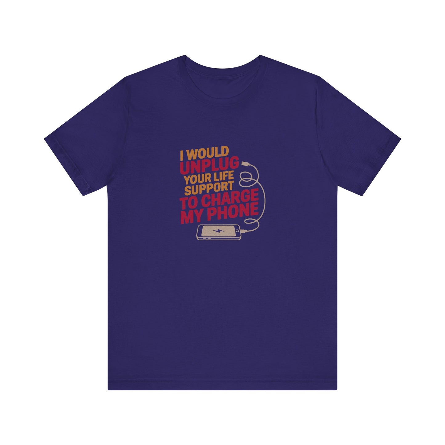 Your Life Support < Charging My Phone — Retro Tee (Dark)