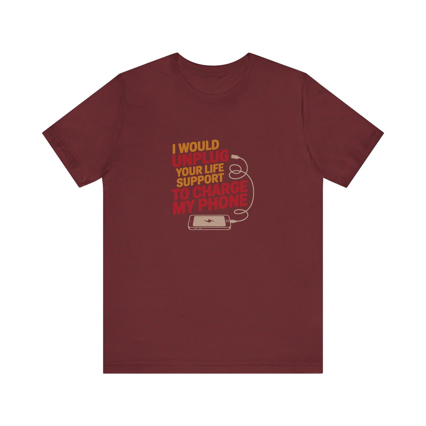 Your Life Support < Charging My Phone — Retro Tee (Dark)