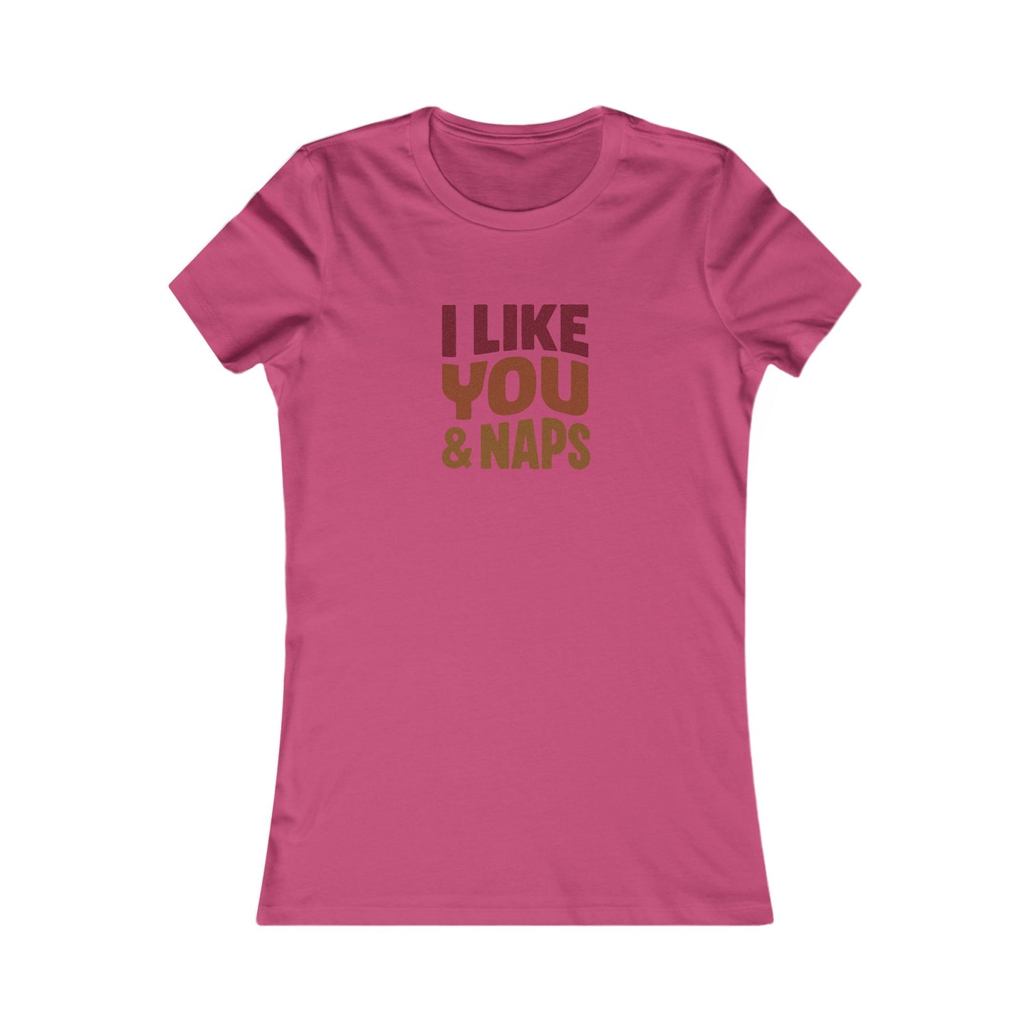 I Like You & Naps (Warm Gradient) — Retro Loungewear Women's Tee (Light)