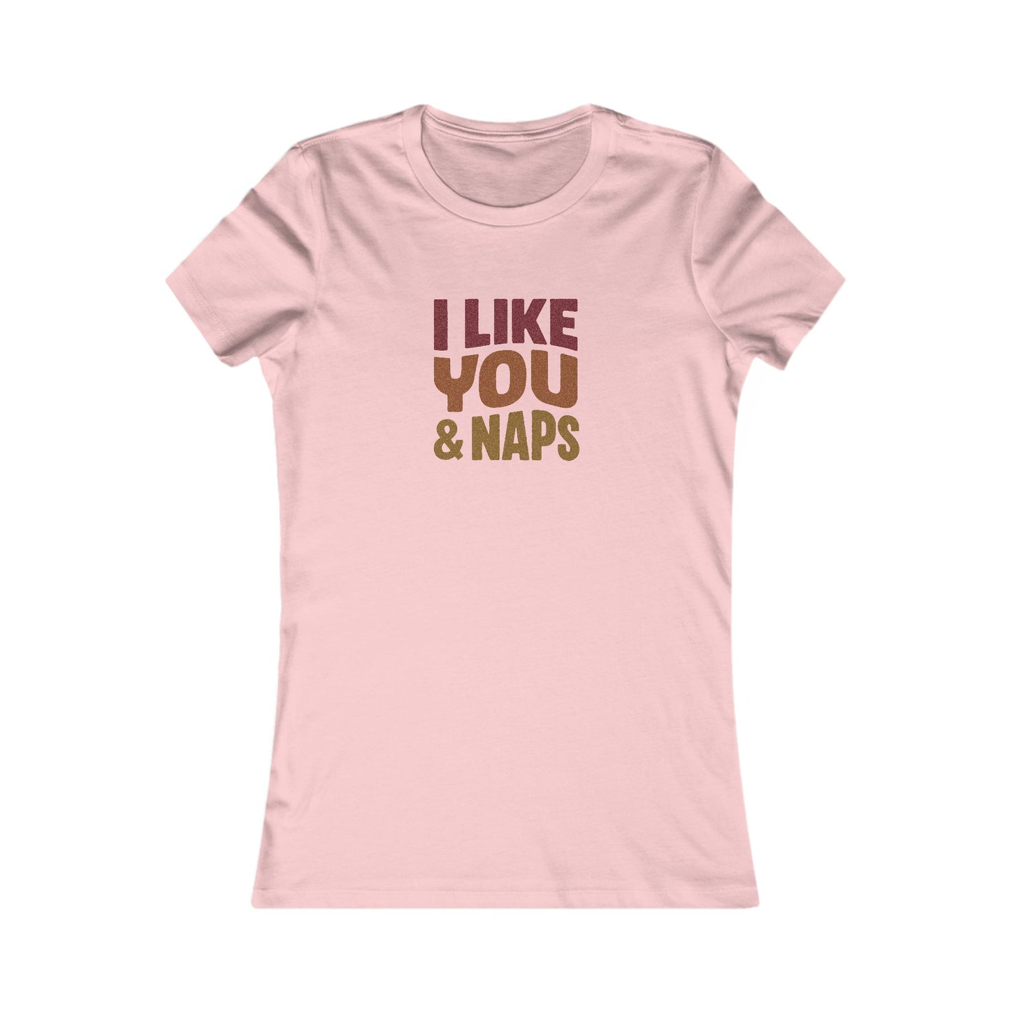 I Like You & Naps (Warm Gradient) — Retro Loungewear Women's Tee (Light)