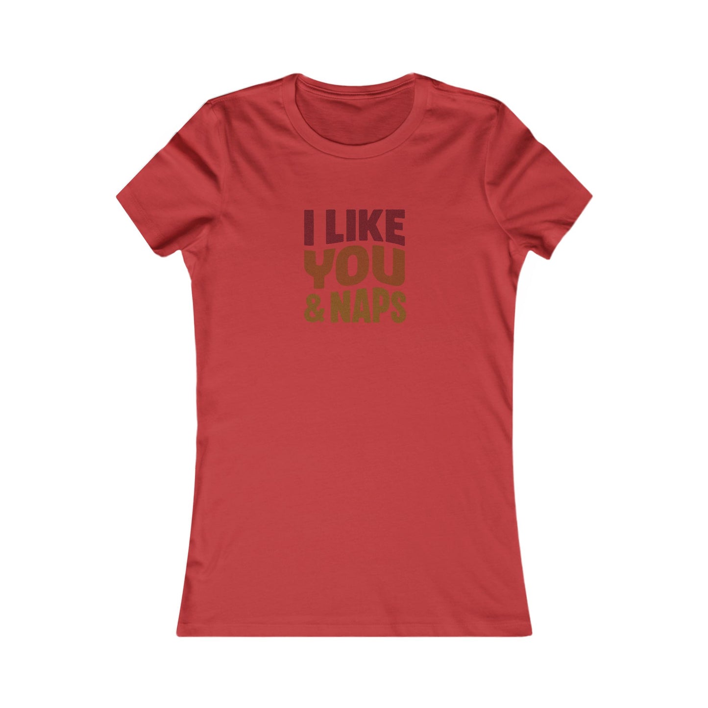 I Like You & Naps (Warm Gradient) — Retro Loungewear Women's Tee (Light)