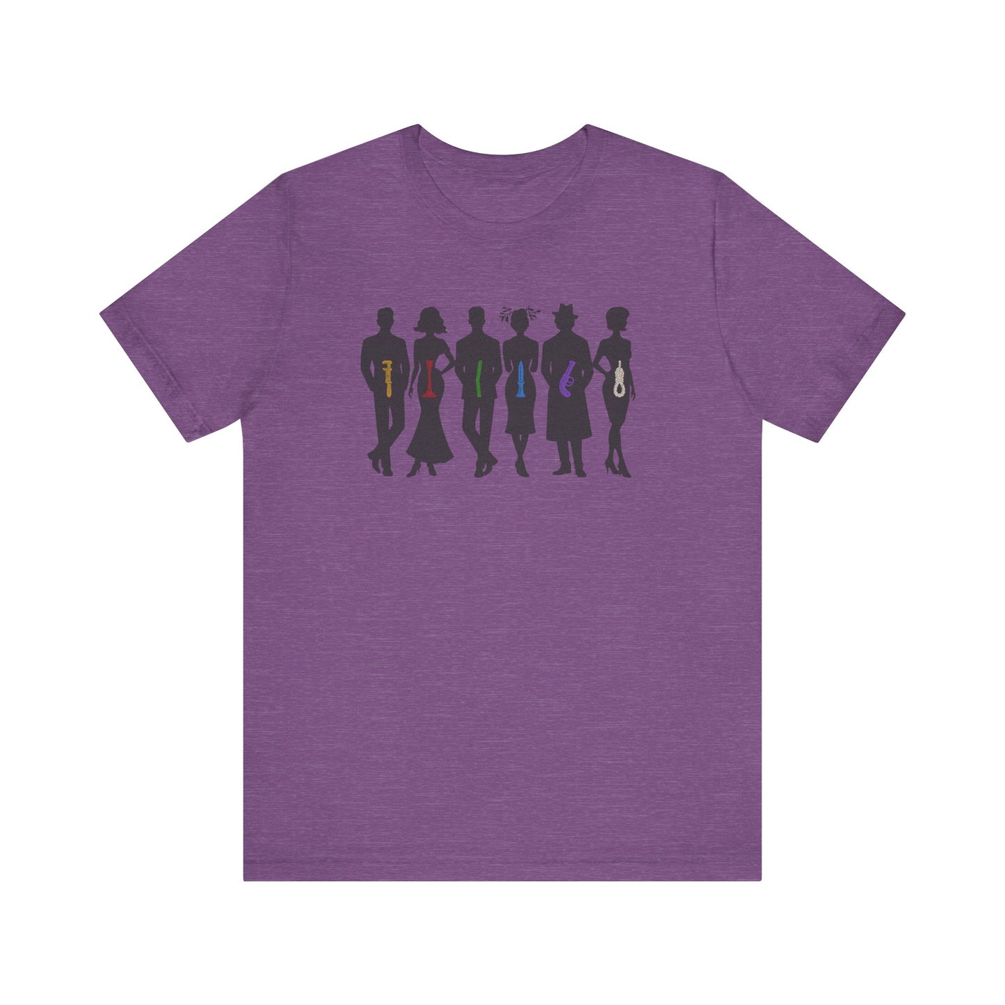 The Usual Suspects, Properly Armed — Clue Retro Tee (Light)