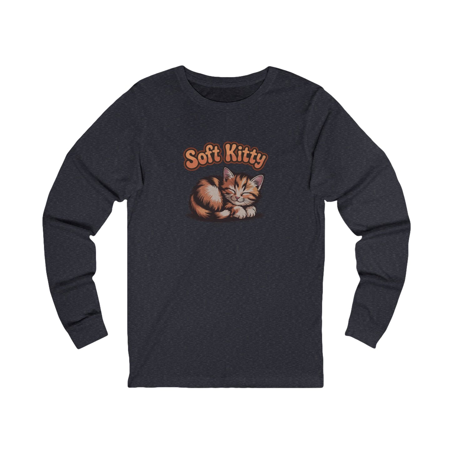 Soft Kitty Sick-Day Lullaby — Big Bang Theory Retro Long Sleeve (Dark)