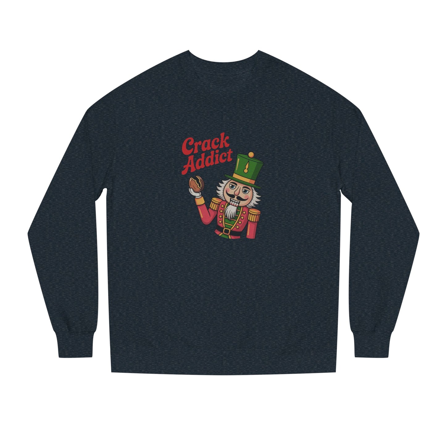 Crack Addict Nutcracker — Vintage Christmas Sweatshirt (Dark)