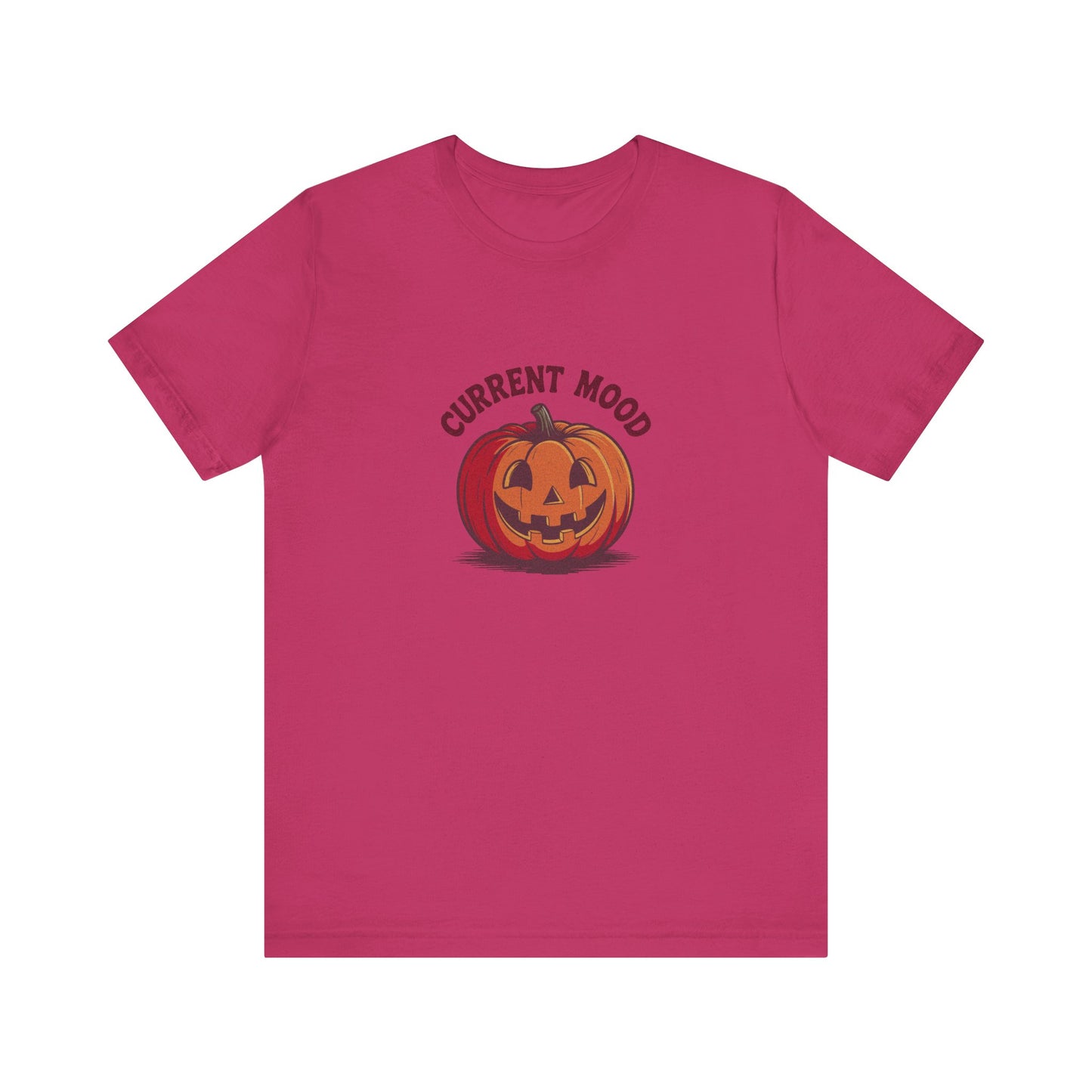 Current Mood (Classic Pumpkin) — Retro Halloween Tee (Light)