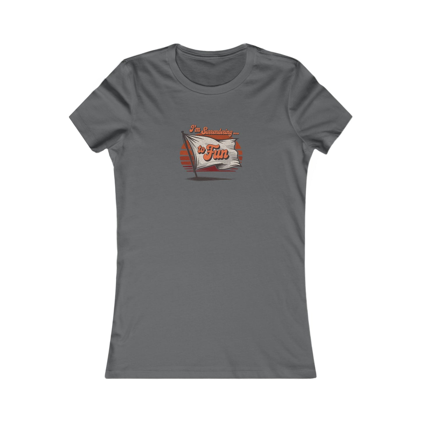 I'm Surrendering to Fun — Fun with Flags Retro Women's Tee (Dark)