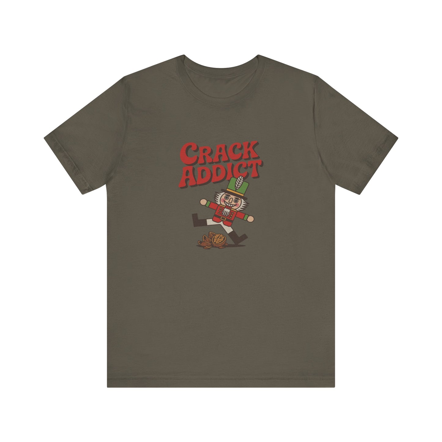 Crack Addict Nutcracker (Unhinged Remix) — Retro Tee (Dark)