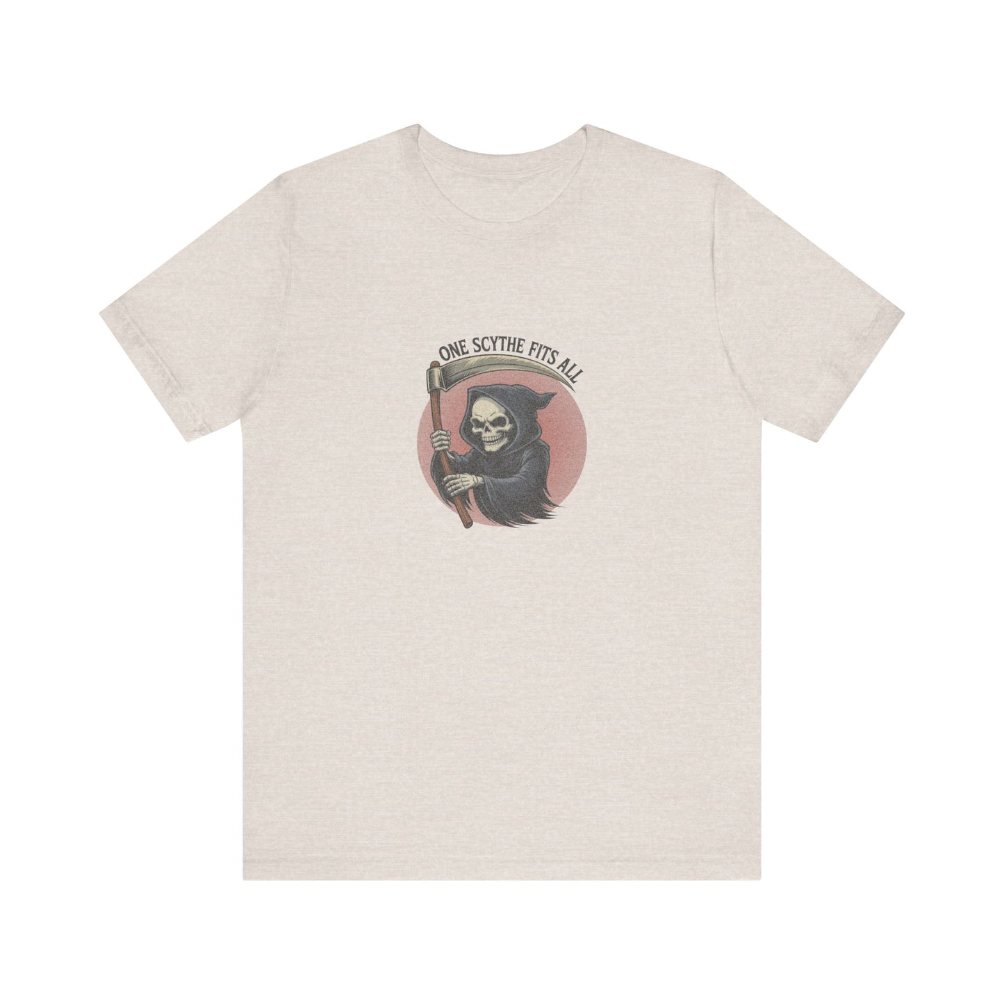 One Scythe Fits All — Grim Reaper Retro Tee (Light)