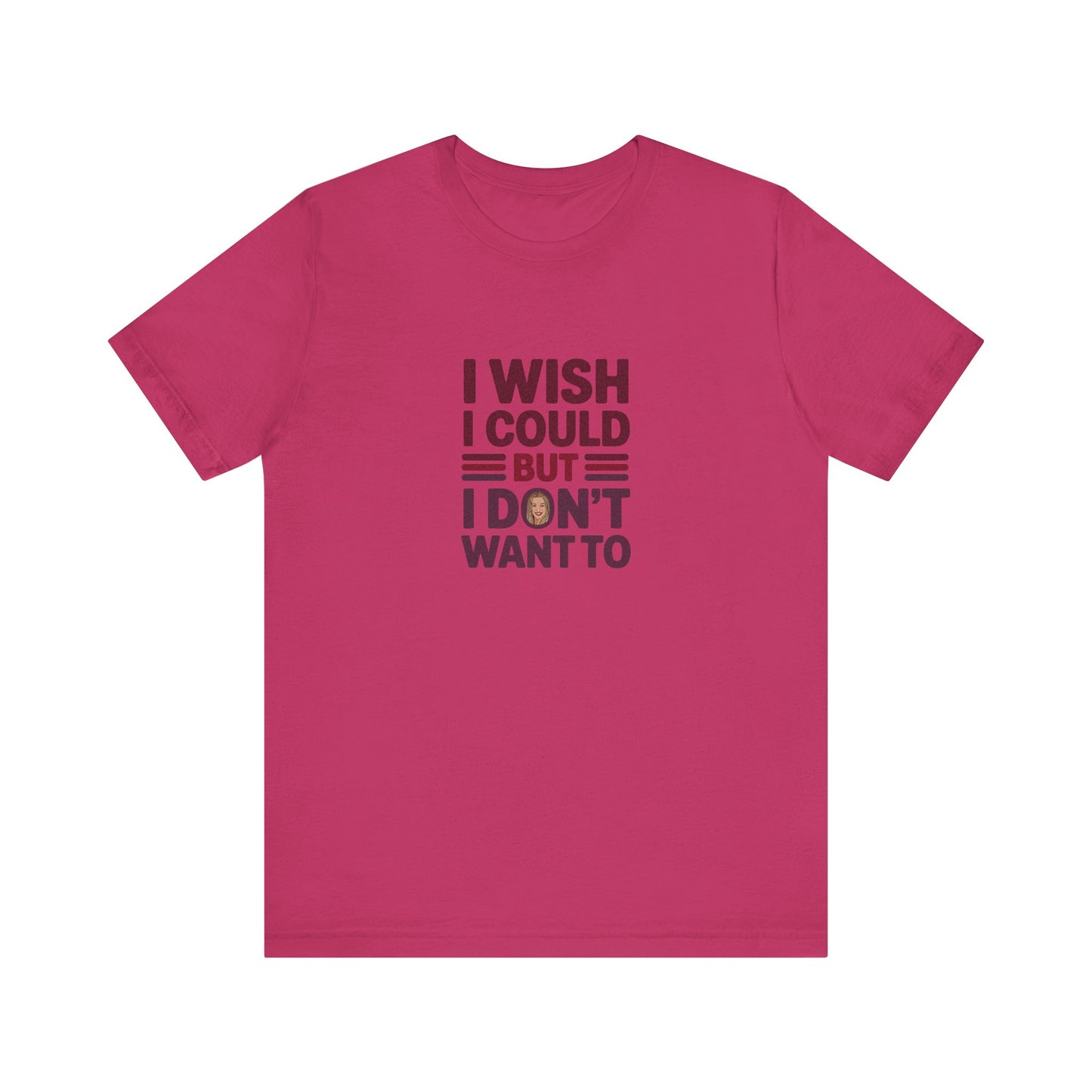 I Wish I Could, But I Don't Want To — Phoebe Buffay Retro Tee (Light)