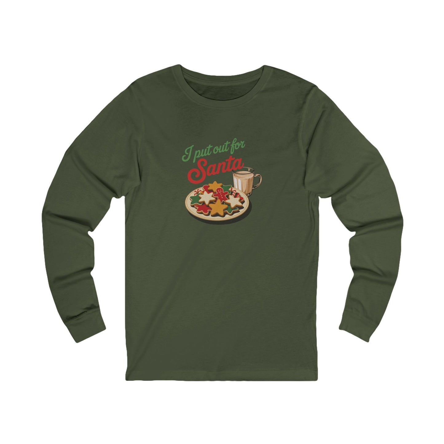I Put Out for Santa — Retro Christmas Cookies Long Sleeve (Dark)