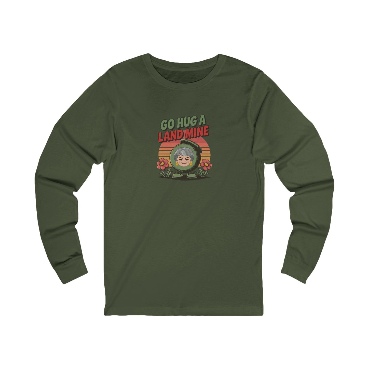 Go Hug a Land Mine — Dorothy Zbornak Retro Long Sleeve (Dark)