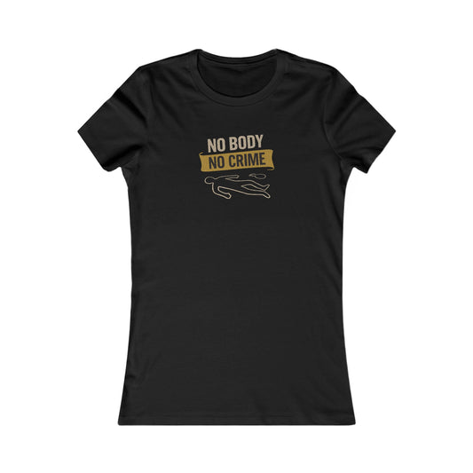 No Body, No Crime — Psych Crime Scene Retro Women's Tee (Dark)