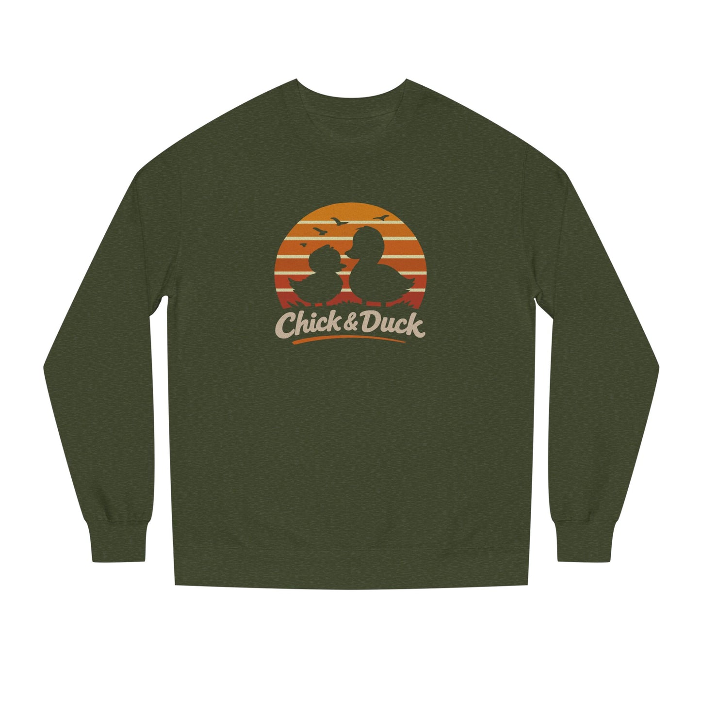 The Chick and the Duck — Friends Retro Sweatshirt (Dark)