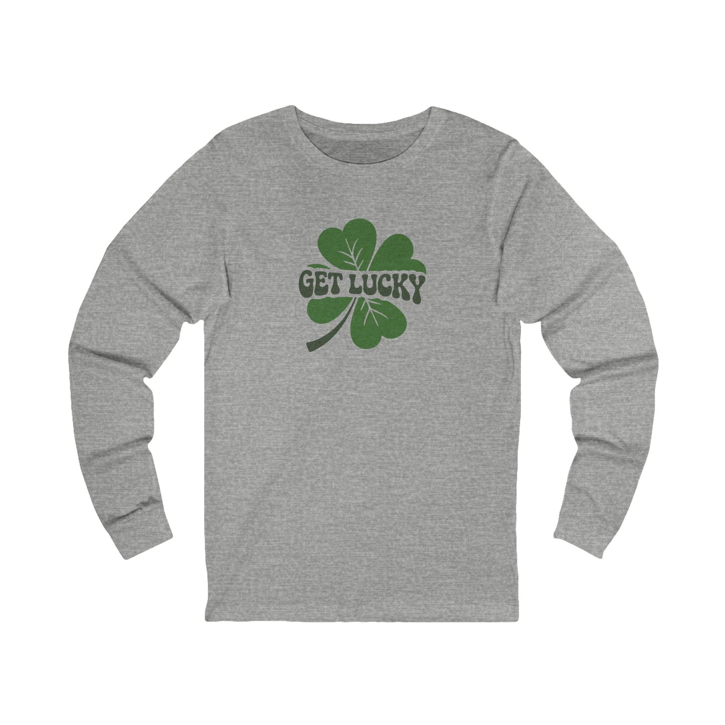 I’m Up All Night to Get Lucky — St. Patrick's Retro Long Sleeve (Light)