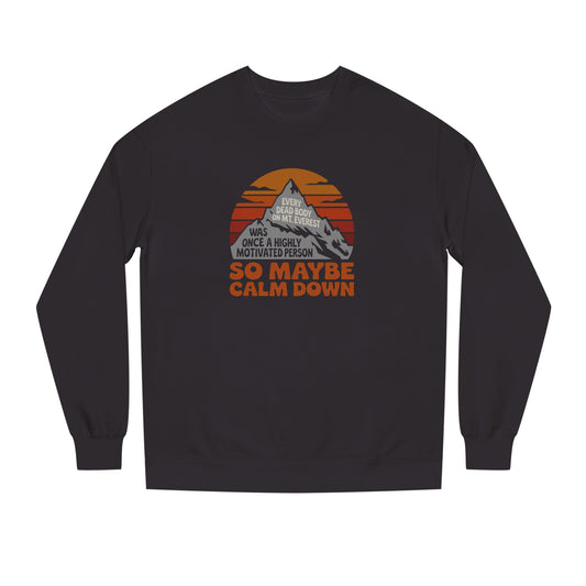 Everything in Moderation (Especially Fitness) – Mount Everest Retro Sweatshirt (Dark)