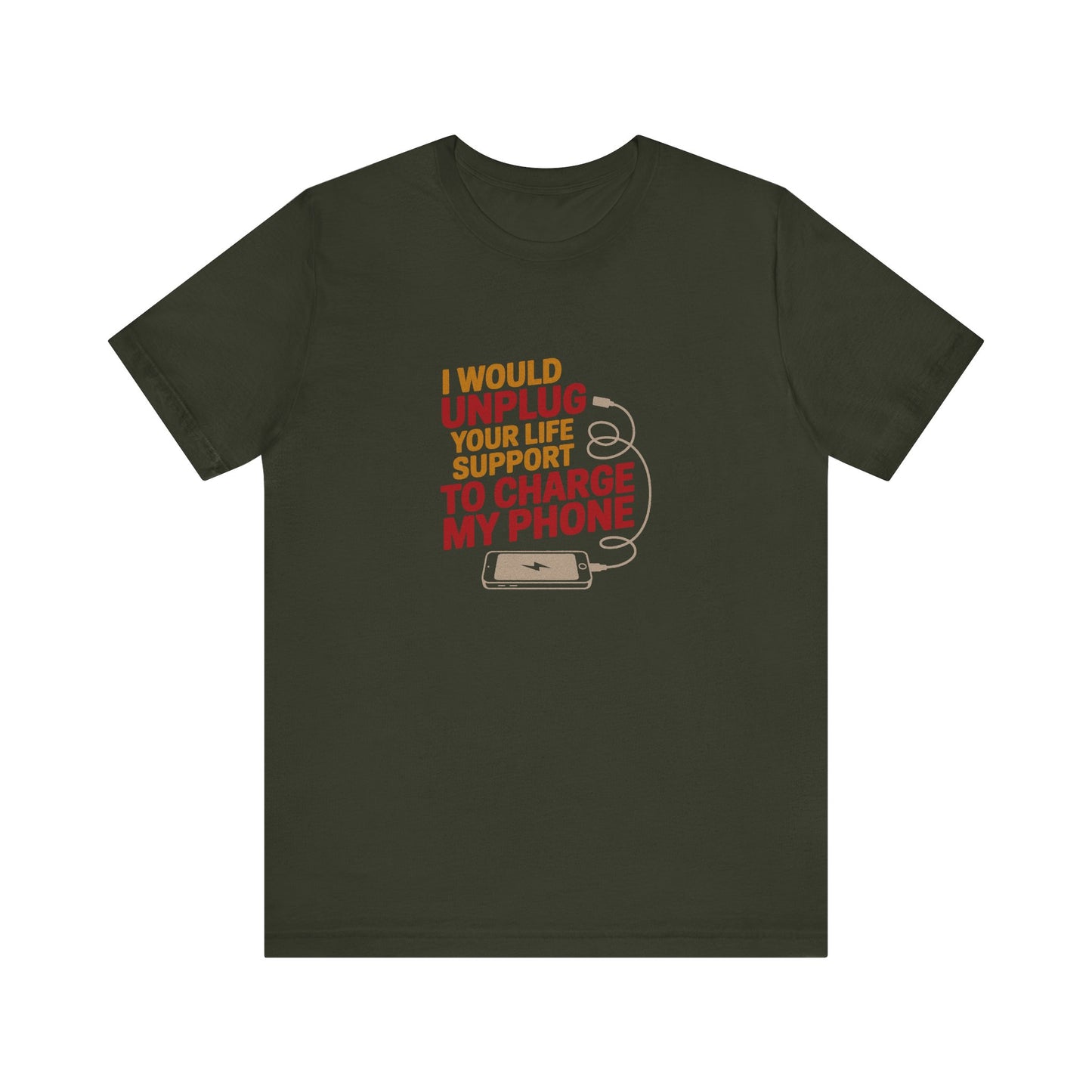 Your Life Support < Charging My Phone — Retro Tee (Dark)