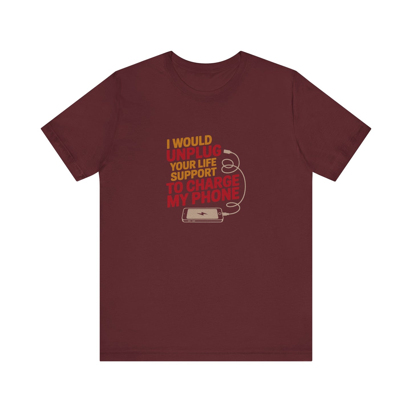 Your Life Support < Charging My Phone — Retro Tee (Dark)