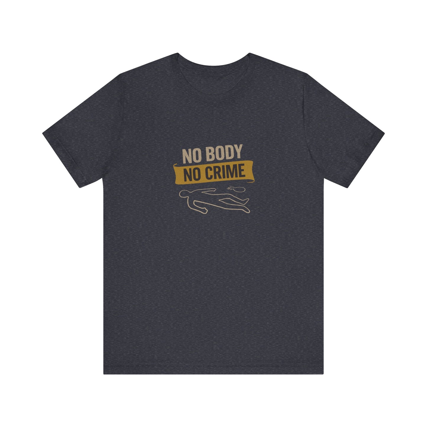 No Body, No Crime — Psych Crime Scene Retro Tee (Dark)