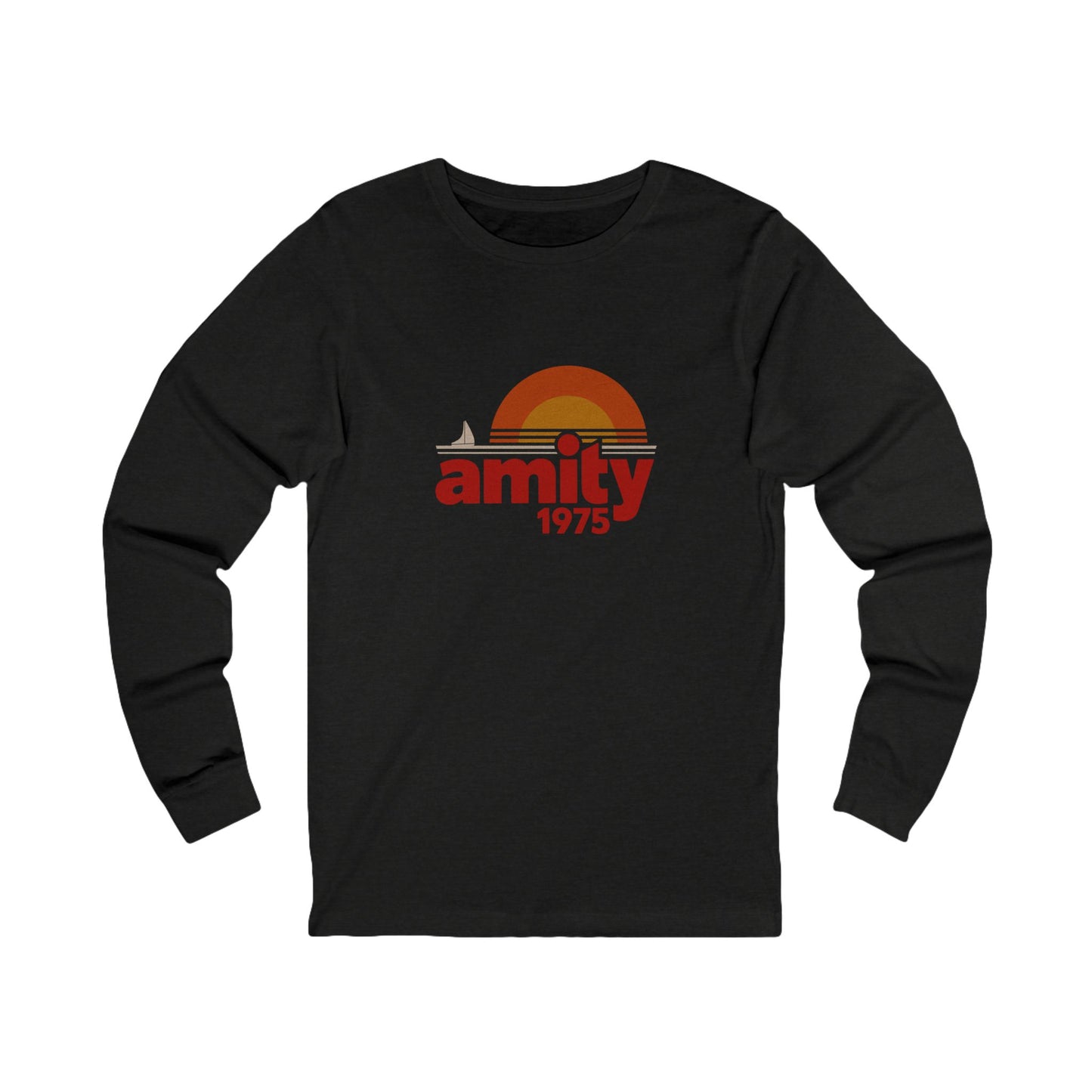 Amity Island 1975 — Jaws-Inspired Retro Long Sleeve (Dark)