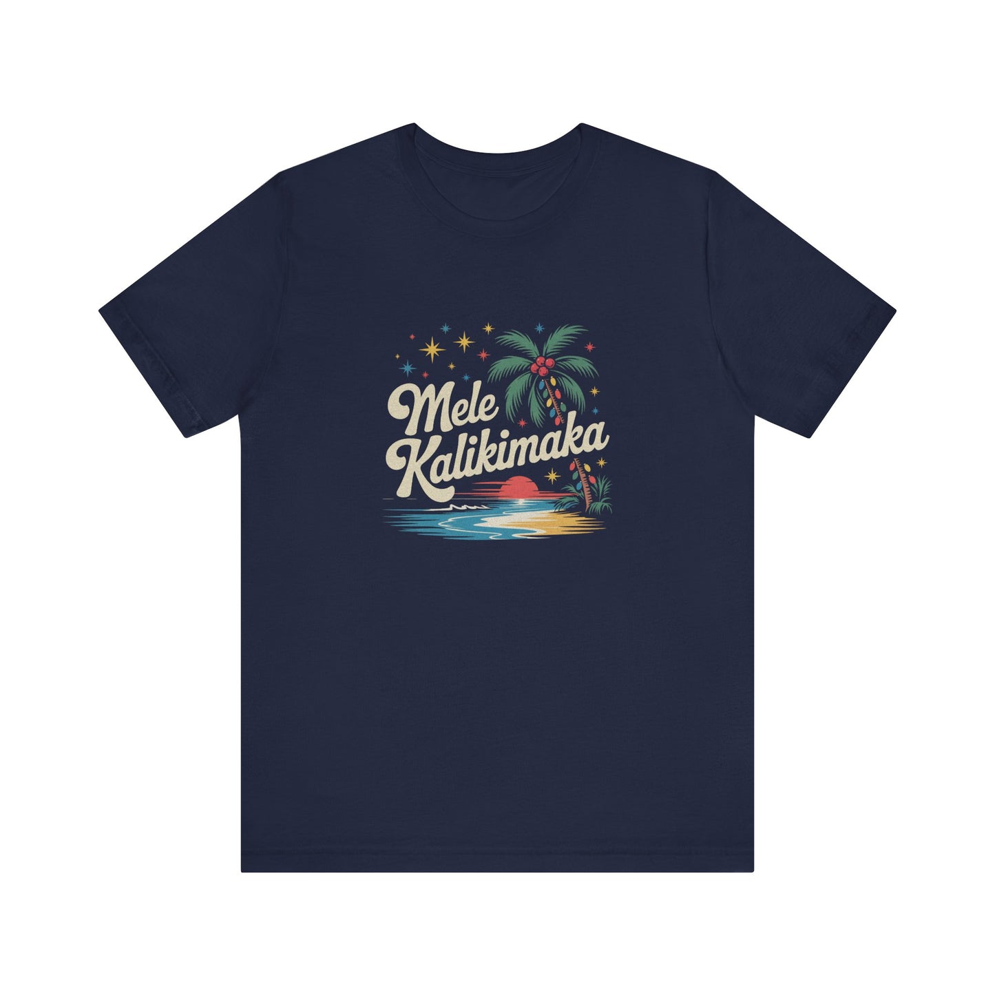 Mele Kalikimaka — Retro Hawaiian Christmas Tee (Dark)