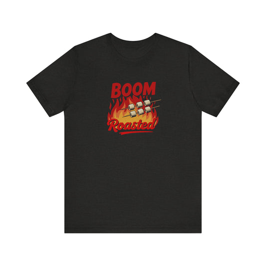 Boom, Roasted — Michael Scott Retro Tee (Dark)