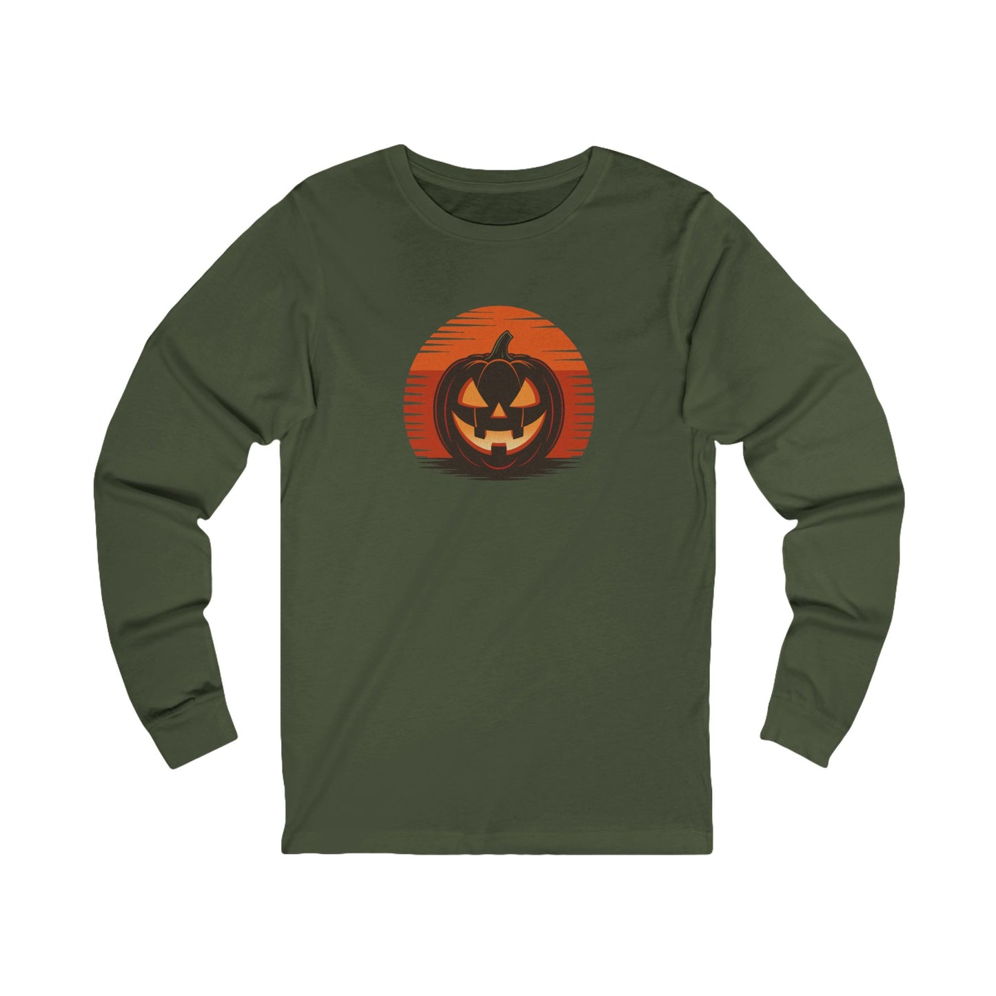 Retro Jack: Sliced Sunset — Halloween Sunset Long Sleeve (Dark)