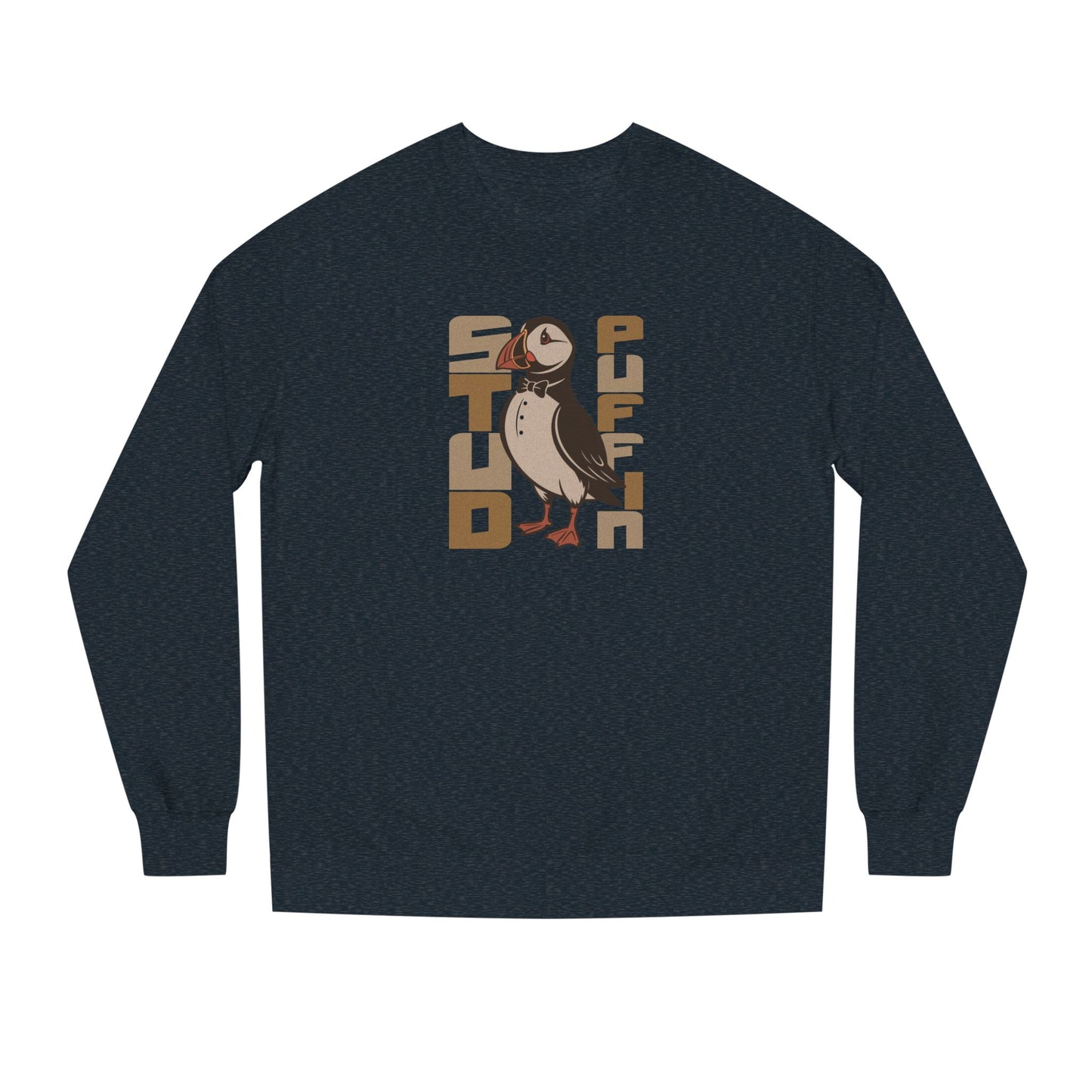 Stud Puffin, Licensed to Chill – Spy-Bird Retro Sweatshirt (Dark)
