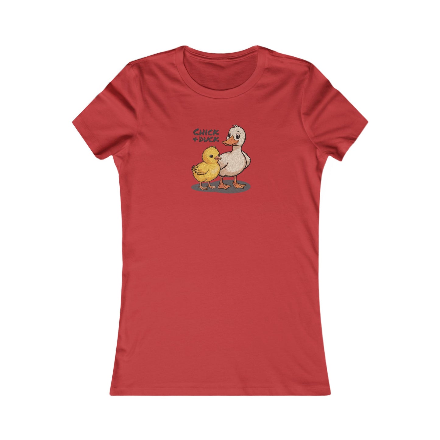 The Chick and the Duck — Friends Retro Women's Tee (Light)