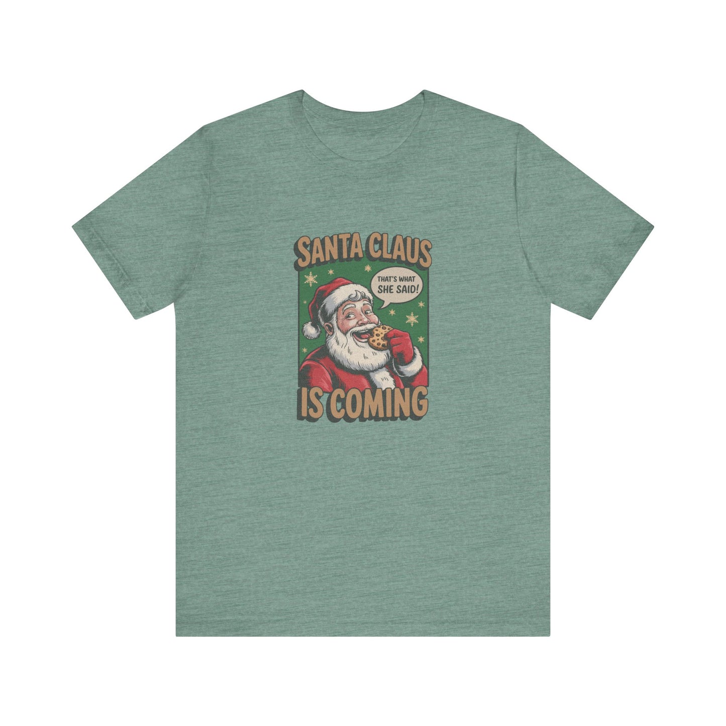 Santa Claus is Coming — Vintage Christmas Tee (Light)