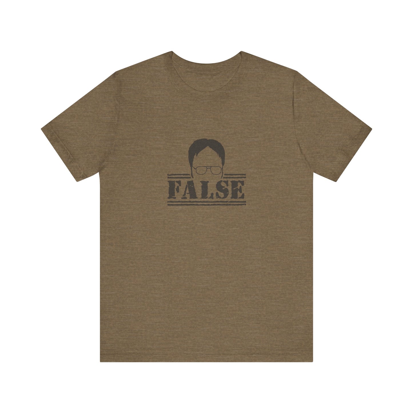 Dwight Schrute FALSE — The Office-Inspired Retro Tee (Light)