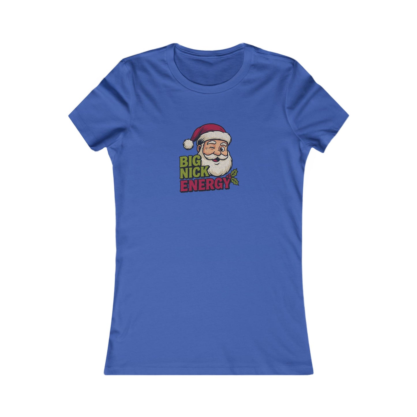 Big Nick Energy — Retro Santa Christmas Women's Tee (Dark)