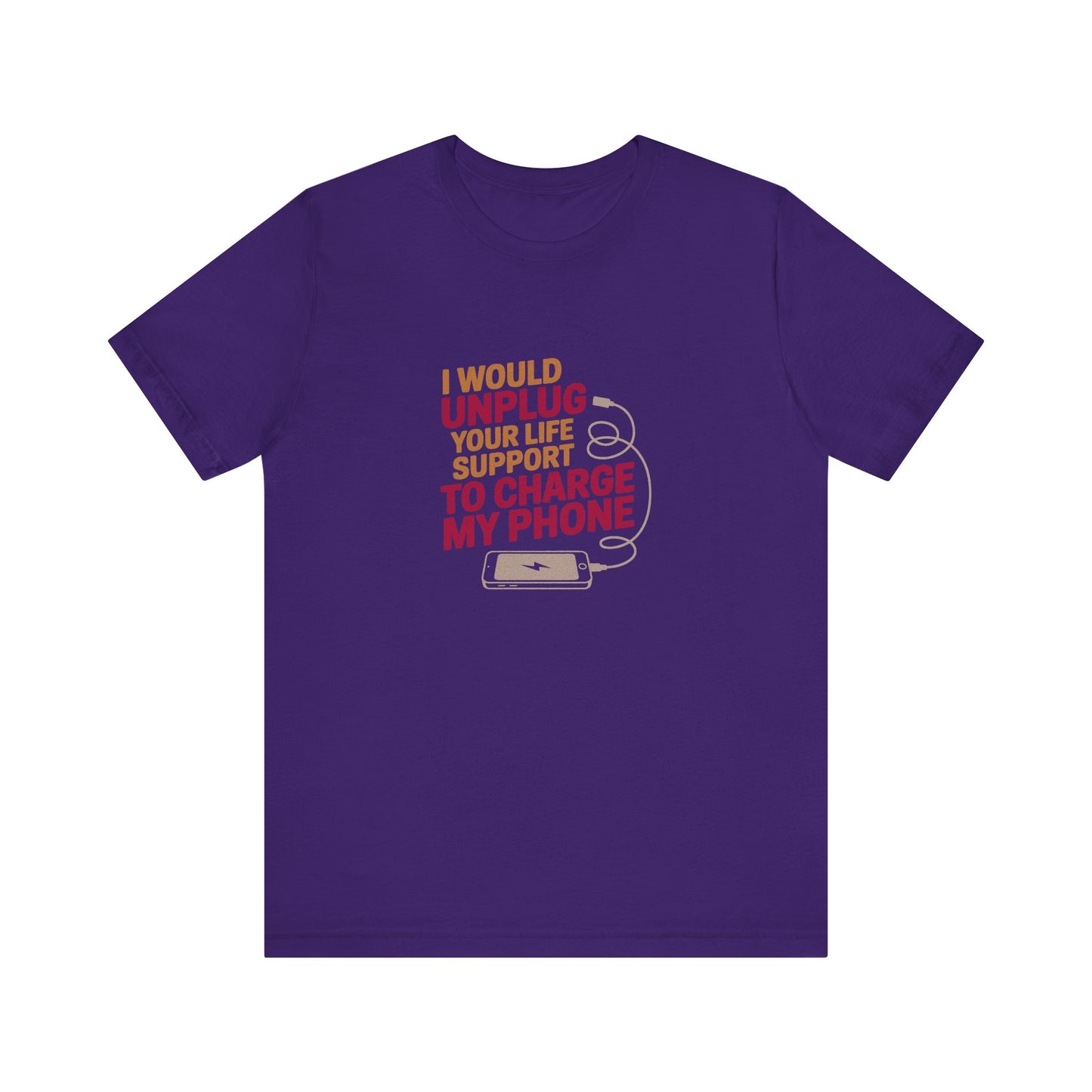Your Life Support < Charging My Phone — Retro Tee (Dark)