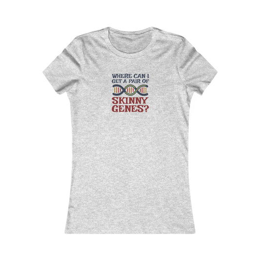 Pair of Skinny Genes (Colorful) — Retro Graphic Women's Tee (Light)