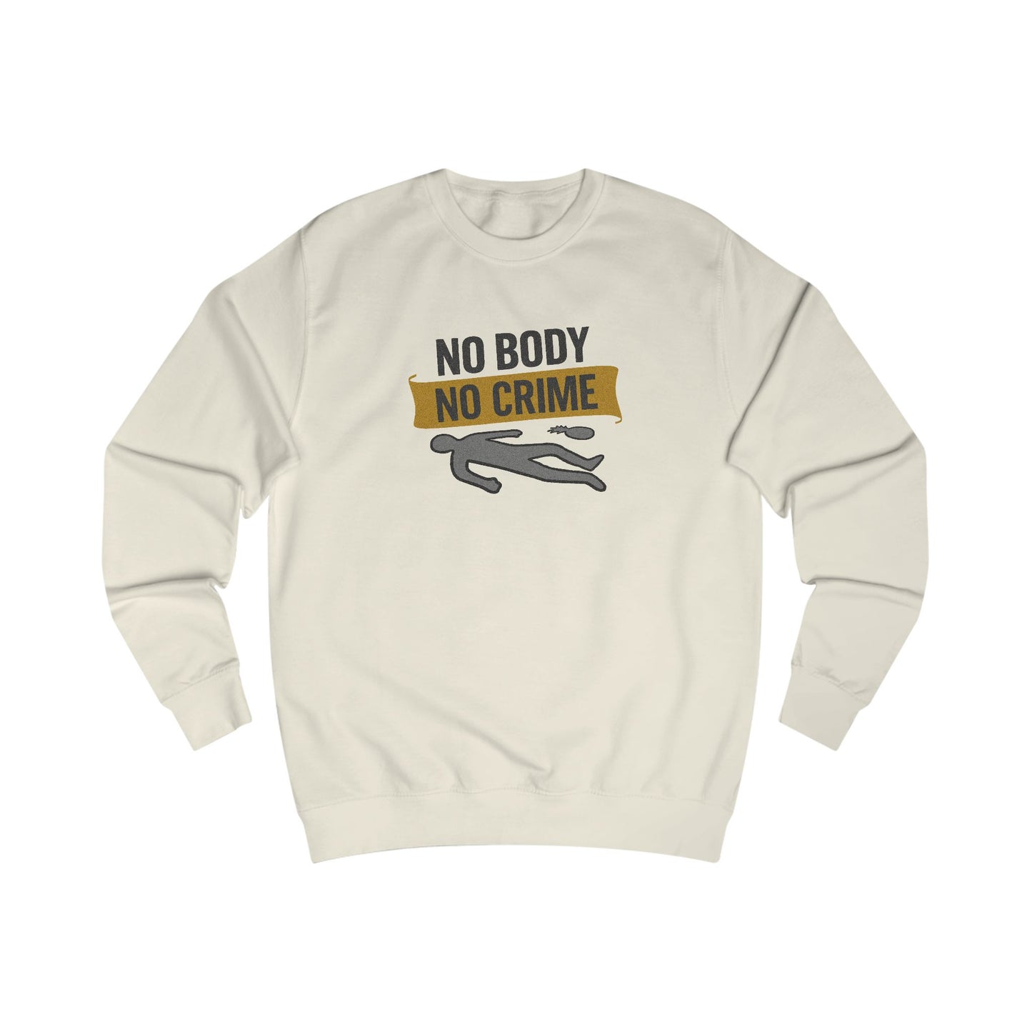 No Body, No Crime — Psych Crime Scene Retro Sweatshirt (Light)