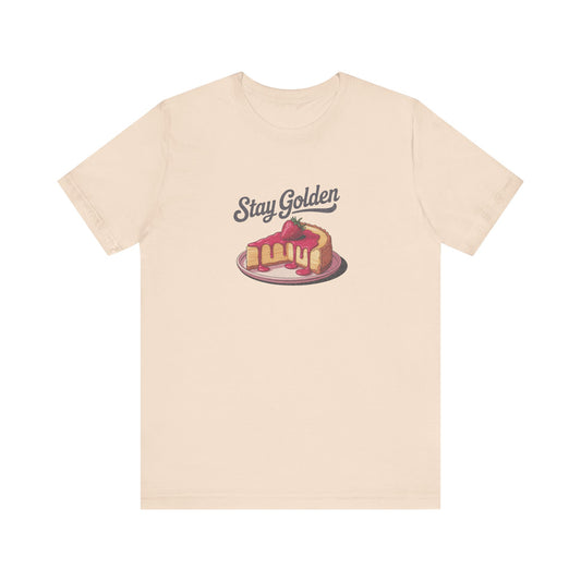 Stay Golden — Retro Cheesecake Graphic Tee (Light)