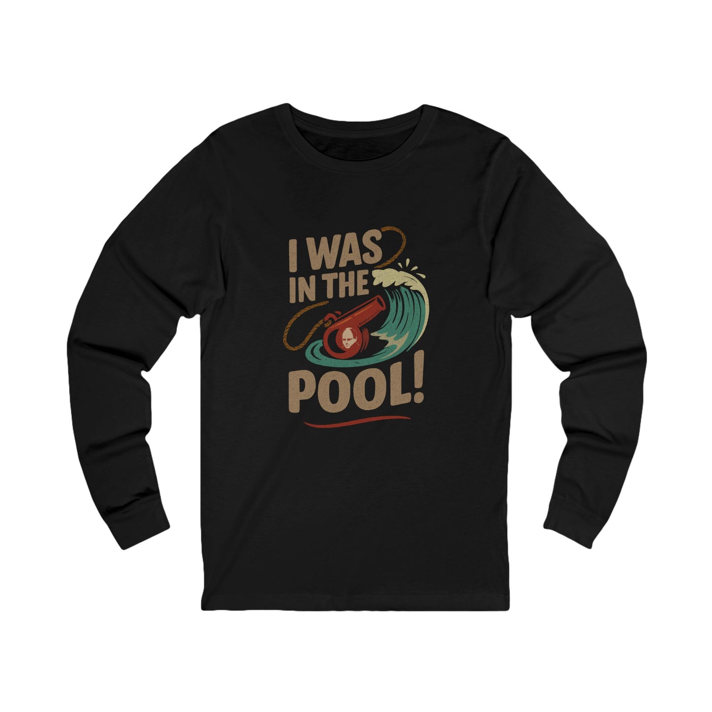I Was in the Pool! — George Costanza Shrinkage Long Sleeve (Dark)