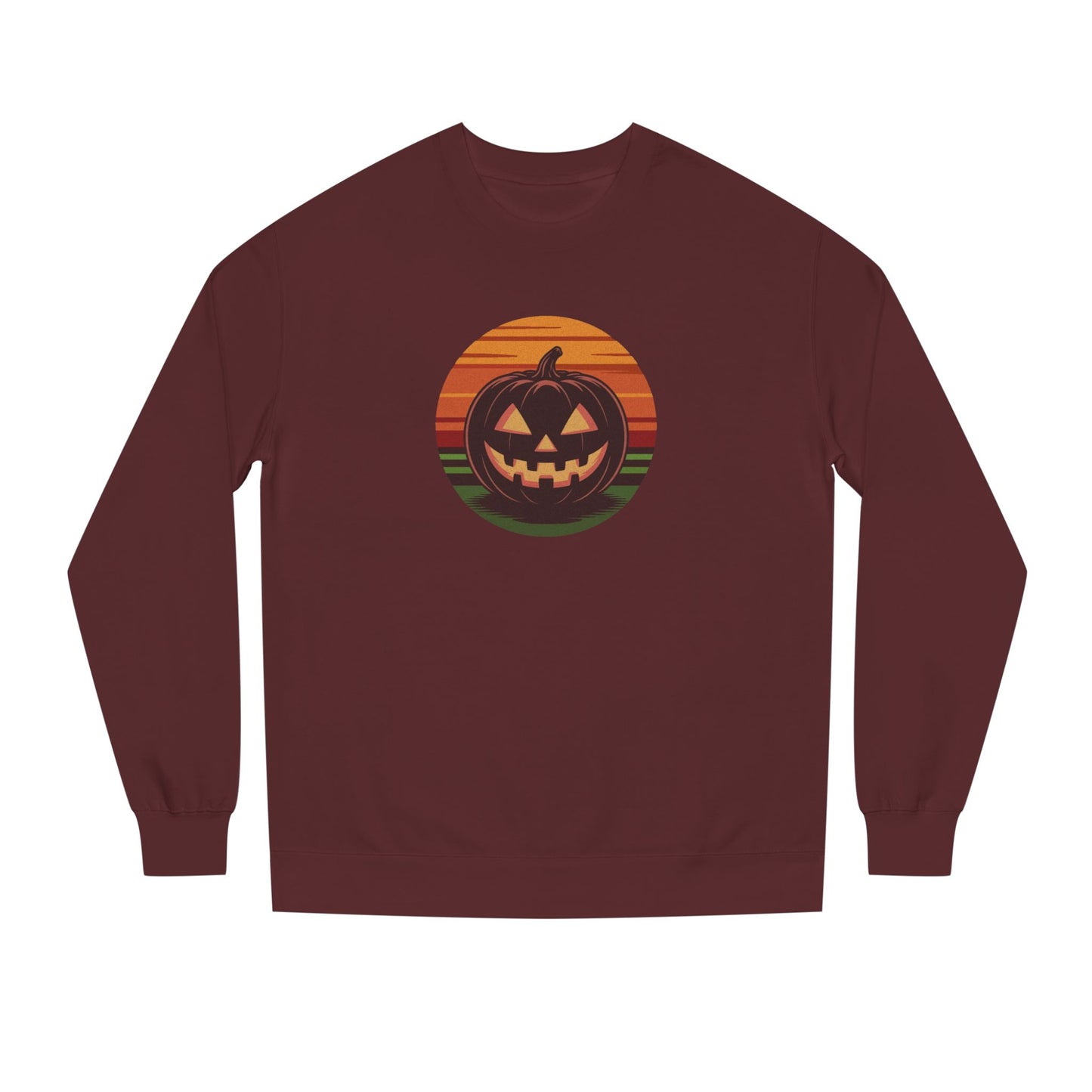Retro Jack: Glowing Classic — Halloween Sunset Sweatshirt (Dark)