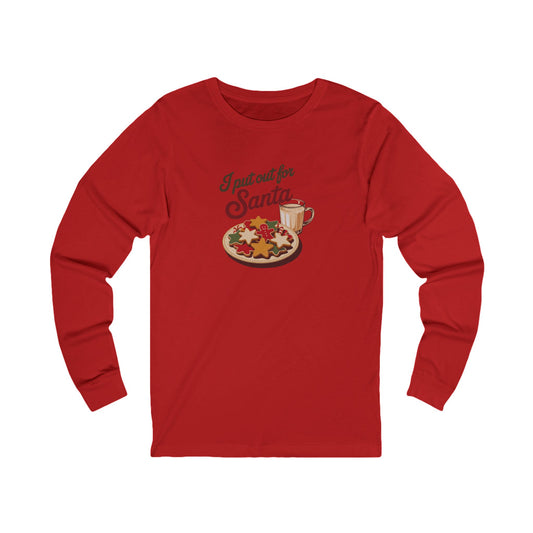 I Put Out for Santa — Retro Christmas Cookies Long Sleeve (Light)