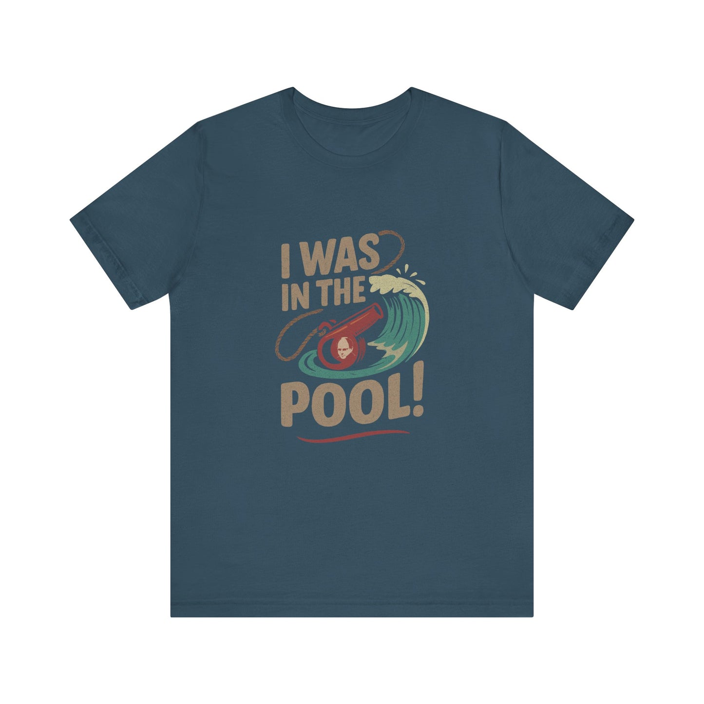 I Was in the Pool! — George Costanza Shrinkage Retro Tee (Dark)